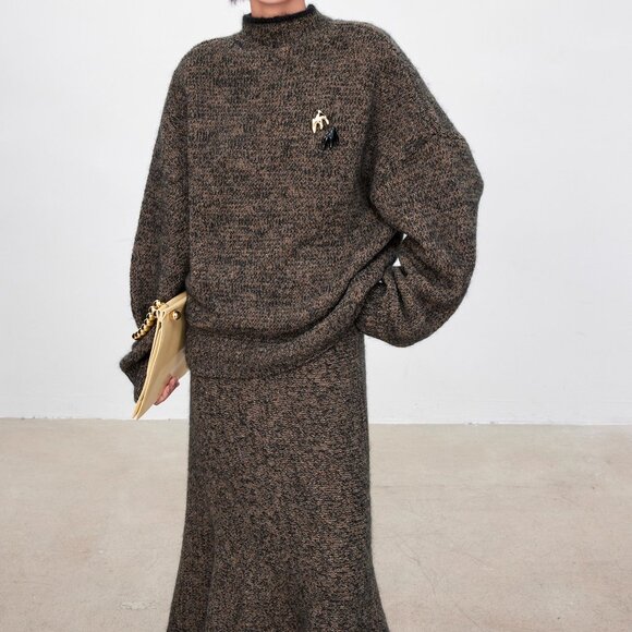 CHICJOC High-End Mohair Blend Mermaid Skirt – Size 38 - Picture 6 of 10